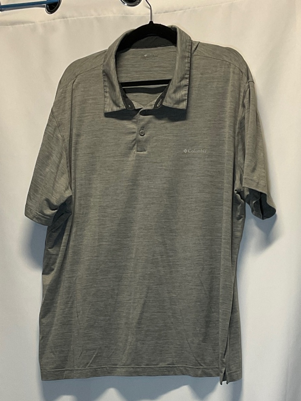 Columbia Men’s Heather Gray Short-Sleeve Polo